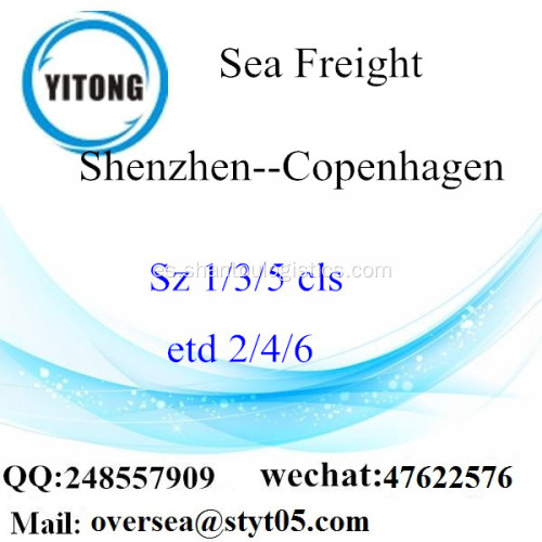 Puerto de Shenzhen LCL consolidación a Copenhague